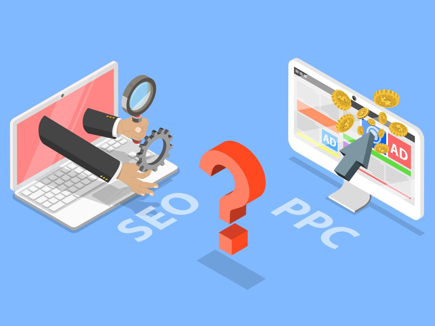 PPC vs SEO, Search Engine Marketing Vs Pay-per-click Marketing