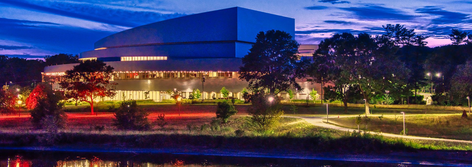 Vortex-Digital-Business-Solutions_Graphic-Design_Graphics_Hancher-Iowa-City-Twilight_080219_©2019-Jonathan-David-Sabin_Infinity-Photographic-Productions-All-Rights-Reserved Image